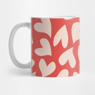 Seamless powder pink hearts pattern Mug